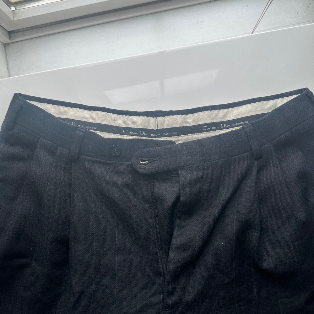 Pinstripe Christian Dior Men’s Wool Trousers
